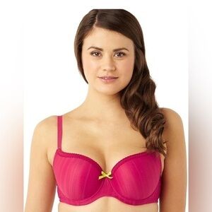 Cleo by Panache Women's Maddie Molded Balconette T-Shirt Bra Raspberry Hook-Eye